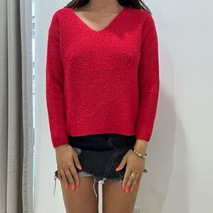 H&M red V-neck Sweater
